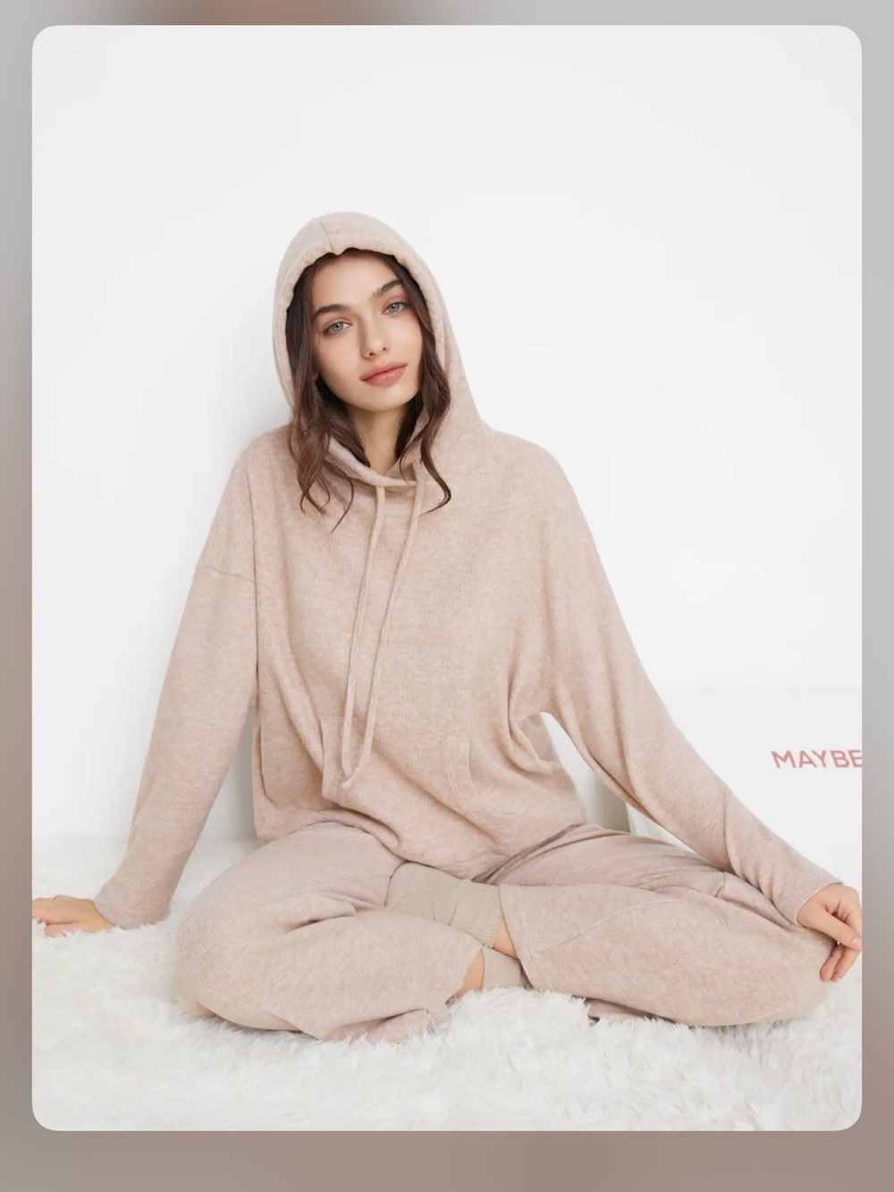 Cider HOODED DRAWSTRING OVERSIZED LONG SLEEVE TOP XL WC19-7